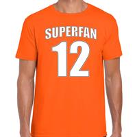Bellatio Superfan nummer 12 oranje t-shirt Holland / Nederland supporter EK/ WK voor heren
