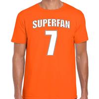 Bellatio Superfan nummer 7 oranje t-shirt Holland / Nederland supporter EK/ WK voor heren