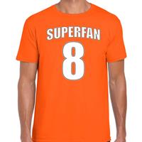 Bellatio Superfan nummer 8 oranje t-shirt Holland / Nederland supporter EK/ WK voor heren