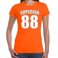 Bellatio Superfan nummer 88 oranje t-shirt Holland / Nederland supporter EK/ WK voor dames
