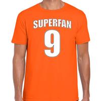 Bellatio Superfan nummer 9 oranje t-shirt Holland / Nederland supporter EK/ WK voor heren