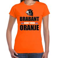 Bellatio Oranje t-shirt Brabant brult voor oranje dames - Holland / Nederland supporter shirt EK/ WK -