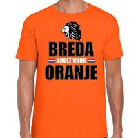 Bellatio Oranje t-shirt Breda brult voor oranje heren - Holland / Nederland supporter shirt EK/ WK -
