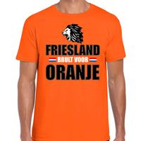 Bellatio Oranje t-shirt Friesland brult voor oranje heren - Holland / Nederland supporter shirt EK/ WK -