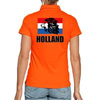 Bellatio Holland met leeuw en vlag oranje poloshirt Holland / Nederland supporter EK/ WK voor dames