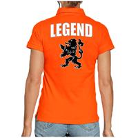 Bellatio Legend Holland supporter poloshirt oranje met leeuw EK / WK voor dames