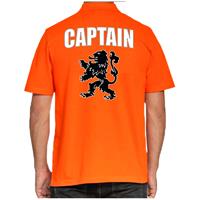 Bellatio Captain Holland supporter poloshirt oranje met leeuw EK / WK voor heren