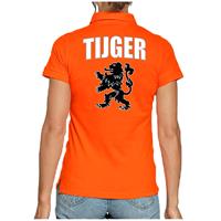 Bellatio Tijger Holland supporter poloshirt oranje met leeuw EK / WK voor dames