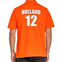 Bellatio Oranje supporter poloshirt met rugnummer 12 - Holland / Nederland fan shirt voor heren