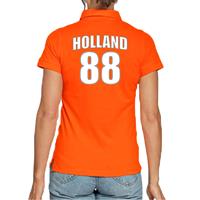 Bellatio Oranje supporter poloshirt met rugnummer 88 - Holland / Nederland fan shirt voor dames