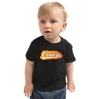 Bellatio Zwart t-shirt supporter van oranje Holland / Nederland fan voor baby / peuters (13-36 maanden) -