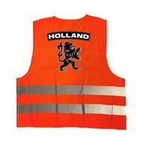 Bellatio Holland fan hesje met zwarte leeuw EK / WK supporter outfit voor volwassenen