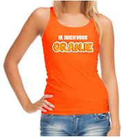 Bellatio Tanktop ik juich voor oranje Holland / Nederland supporter EK/ WK oranje voor dames