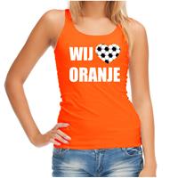 Bellatio Tanktop wij houden van oranje Holland / Nederland supporter EK/ WK oranje voor dames