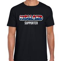 Bellatio Zwart t-shirt Holland / Nederland supporter EK/ WK voor heren