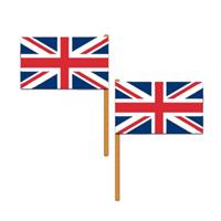 2x stuks luxe zwaaivlag Engeland 30 x 45 cm -