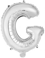 Amscan letterballon G folie 34 cm zilver