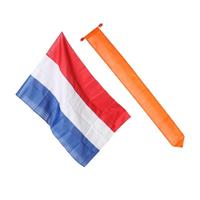 Shoppartners Voordelige Nederlandse vlag inclusief oranje wimpel 90 x 150 cm -