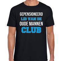 Bellatio Gepensioneerd lid van de oude mannen club cadeau t-shirt zwart voor heren