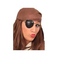 10x stuks piraten verkleed ooglapje zwart -