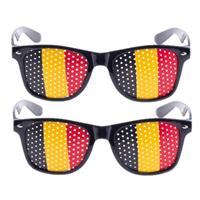 2x stuks zwarte Belgie supporters bril voor volwassenen