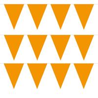 Oranje artikelen Pakket van 8x stuks oranje vlaggenlijnen 5 meter -