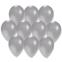 Shoppartners 30x stuks Zilveren party ballonnen 27 cm -