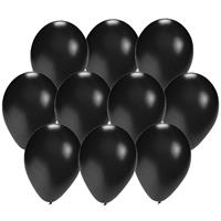 Shoppartners Zwarte verjaardag/party thema ballonnen 15 stuks van 27 cm -