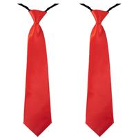 2x stuks rode carnaval verkleed stropdas cm verkleedaccessoire -
