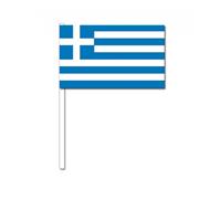 Pakket van 20x stuks zwaaivlaggetjes Griekenland 12 x 24 cm -