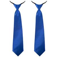 4x stuks blauwe Carnaval verkleed stropdas cm verkleedaccessoire -