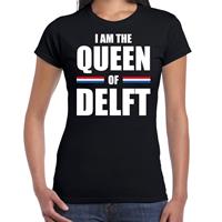 Bellatio I am the Queen of Delft Koningsdag t-shirt zwart voor dames