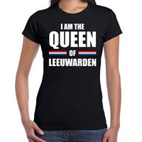 Bellatio I am the Queen of Leeuwarden Koningsdag t-shirt zwart voor dames