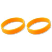 25x stuks siliconen armband neon oranje -