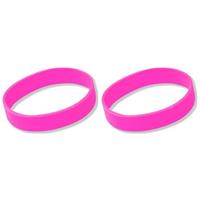 25x stuks siliconen armband roze -