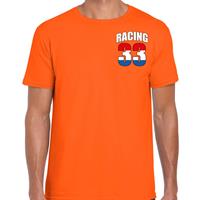 Bellatio Racing 33 supporter / race fan t-shirt borst bedrukking oranje voor heren