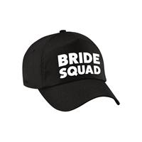 Bellatio 1x Zwart vrijgezellenfeest petje Bride Squad dames -
