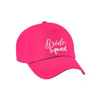 Bellatio 1x Roze vrijgezellenfeest petje Bride Squad sierlijk dames -