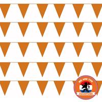 Bellatio EK/ WK/ Koningsdag oranje versiering pakket met oa 50 meter xl oranje vlaggenlijnen/ vlaggetjes -