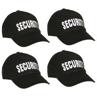4x stuks security thema baseballcap -
