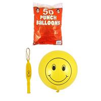 50 Stuks Smiley Bounce Ballonnen Traktatie - Uitdeelcadeautjes