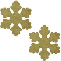 Gouden Sneeuwvlokken 40 Cm - Hangdecoratie / Boomversiering Goud