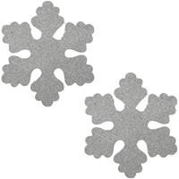 Zilveren Sneeuwvlokken 40 Cm - Hangdecoratie / Boomversiering Zilver