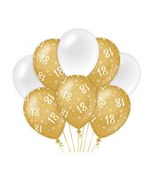 Paper Dreams ballonnen 18 jaar dames latex goud/wit
