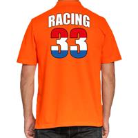 Bellatio Oranje poloshirt Racing 33 supporter / race fan voor heren