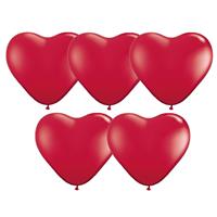 Shoppartners 75x Hartjes vorm ballonnen rood 15 cm -