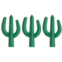 3x stuks PVC Mexicaanse thema decoratie 3D cactus 62 x cm -