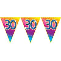 Verjaardag thema 30 jaar geworden feest vlaggenlijn van 5 meter -