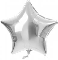 Folat folieballon ster 48 cm zilver