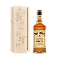 YourSurprise Whiskey in gegraveerde kist - Jack Daniels Honey Bourbon